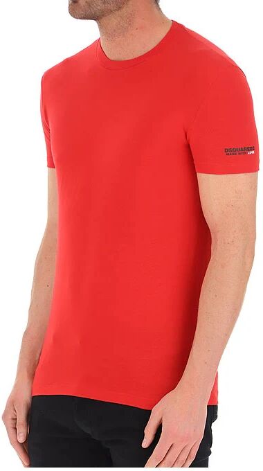 DSQUARED2 T-Shirt Uomo Art D9m203530 600 Colore Rosso Misura A Scelta ROSSO