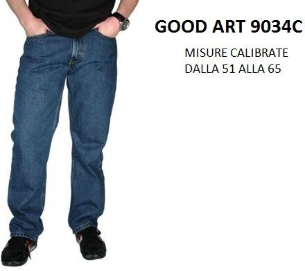 GOOD Jeans Uomo In Cotone Art 9034c Col. Foto Misure Calibrate FOTO 55