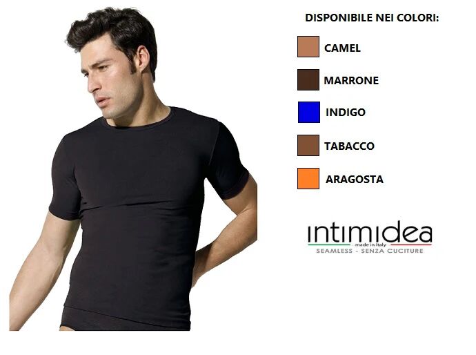 INTIMIDEA T-Shirt Uomo In Microfibra Art. 200042 Col. E Mis. A Scelta INDIGO L-XL