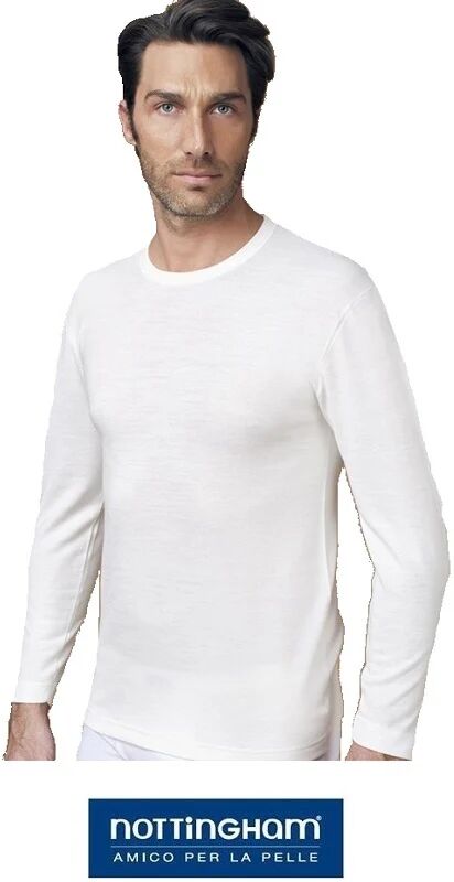 NOTTINGHAM 3 T-Shirt Uomo In Lana/cotone Art. Tl18 Col. Foto Mis. A Scelta BIANCO LANA 6-XL