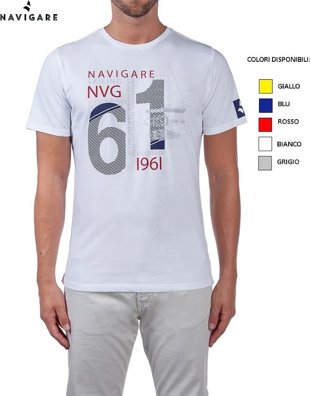 NAVIGARE T-Shirt Uomo Art Nv31111 Colore E Misura A Scelta ROSSO XXL