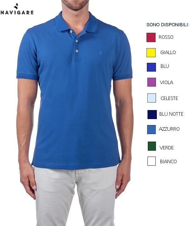 NAVIGARE Polo Uomo Art Nv82108 Colore E Misura A Scelta AZZURRO S S