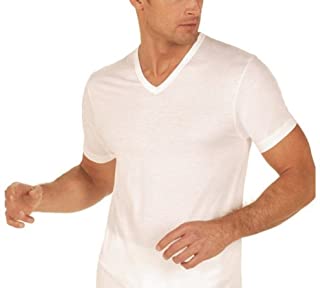 NOTTINGHAM 3 T-Shirt Scollo A V Uomo In Caldo Cotone Interlock Art. Pop Colore A Scelta Misura A Scelta NERO 5-XL