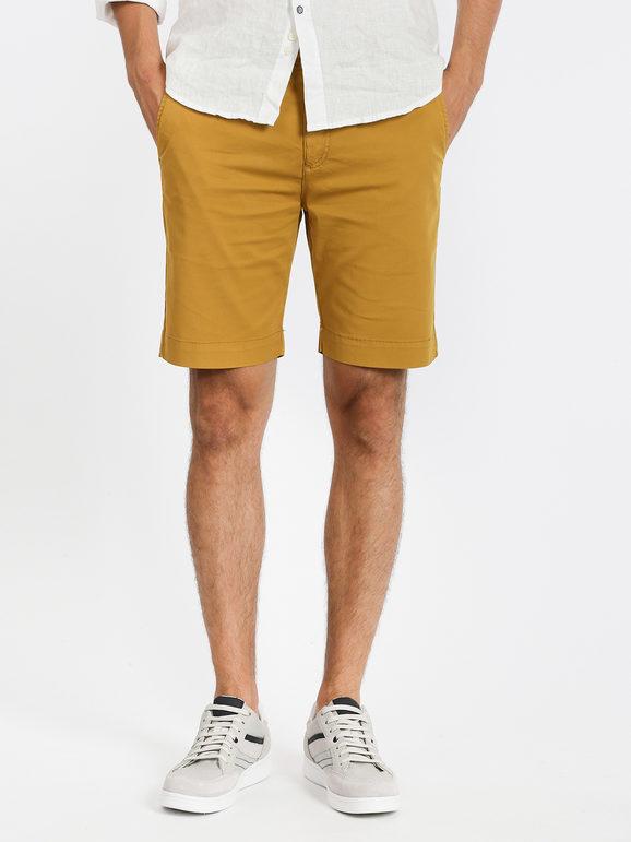 Max Tre Bermuda in cotone Bermuda uomo Giallo taglia 42