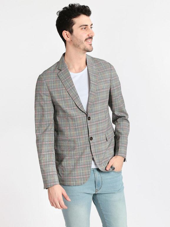 Solada Blazer fantasia principe di galles Blazer uomo Grigio taglia XL