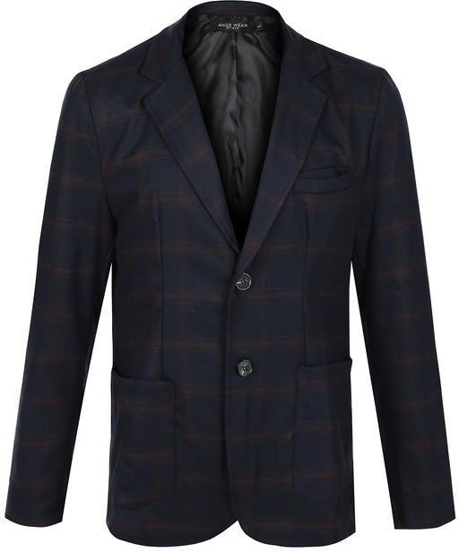 Ange Wear Blazer uomo a quadri Blazer uomo Blu taglia XL