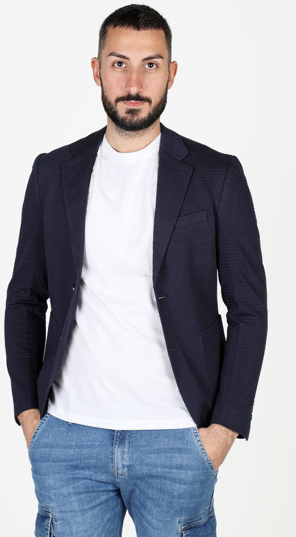 Solada Blazer uomo in cotone con tasche Blazer uomo Blu taglia L