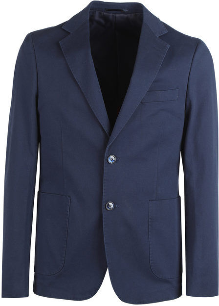 New Marshll Blazer uomo in cotone tinta unita Blazer uomo Blu taglia 50