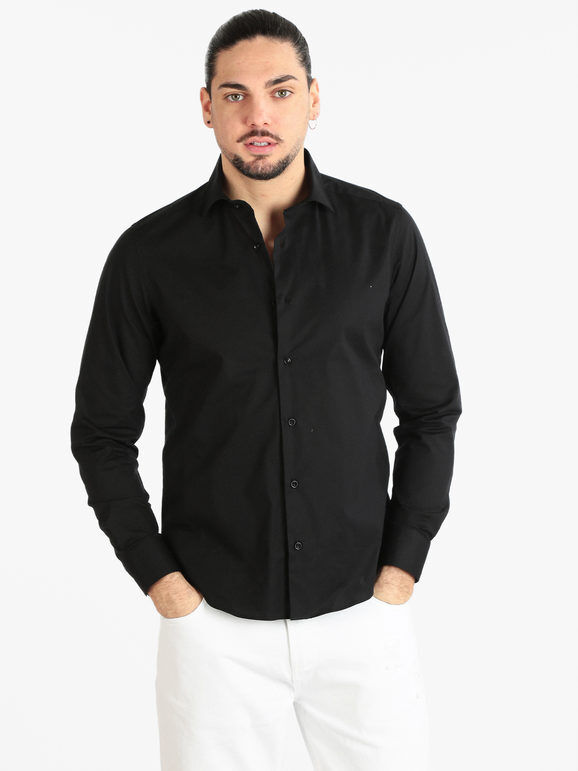 Fabio Galanti Camicia classica da uomo slim fit Camicie Classiche uomo Nero taglia 42