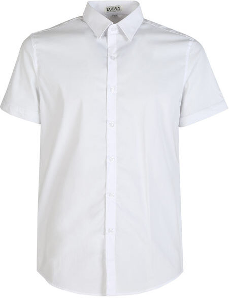 Lurvy Camicia da uomo a maniche corte Camicie uomo Bianco taglia L