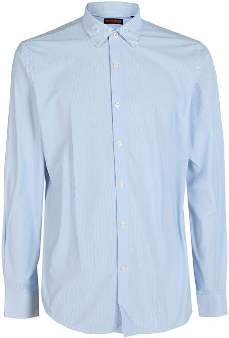 Warren Webber Camicia da uomo a righe Camicie Classiche uomo Blu taglia XXL