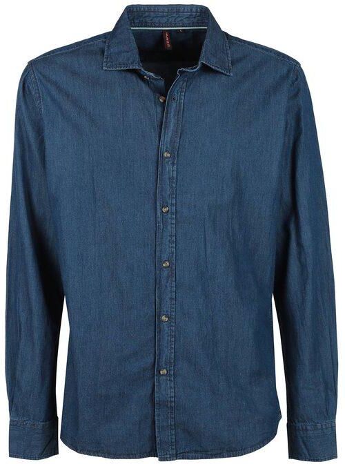 Guy Camicia da uomo in cotone fantasia jeans Camicie Classiche uomo Jeans taglia L