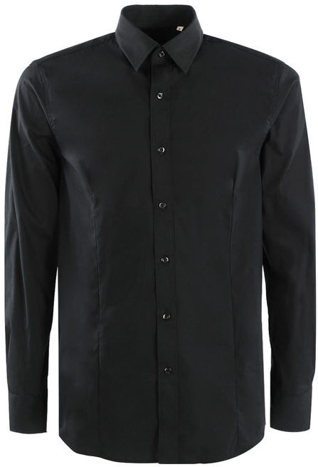 Y.Two Camicia da uomo in misto cotone a maniche lunghe Camicie Classiche uomo Nero taglia XXL