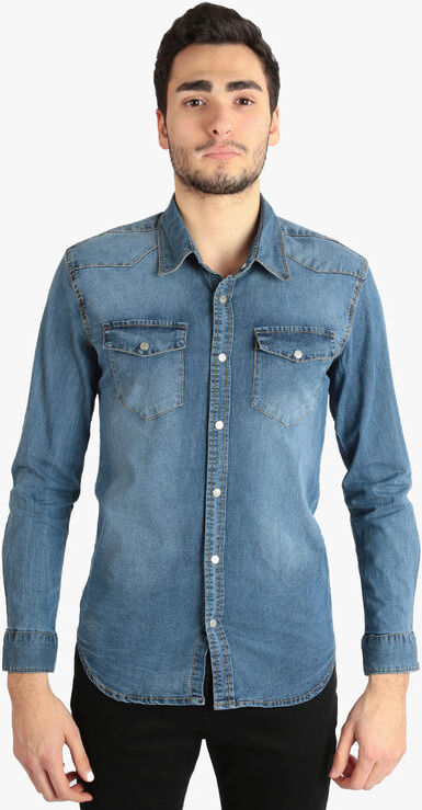 Solada Camicia in jeans uomo Camicie uomo Jeans taglia XXL