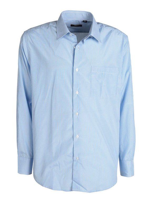 Sky Camicia regular fit azzurra rigata Camicie Classiche uomo Blu taglia XL