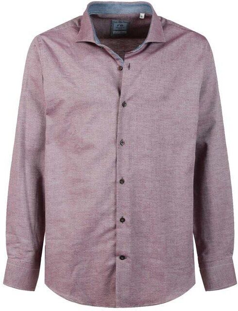 Fb Camicia slim fit da uomo a fantasia Camicie Classiche uomo Rosso taglia S