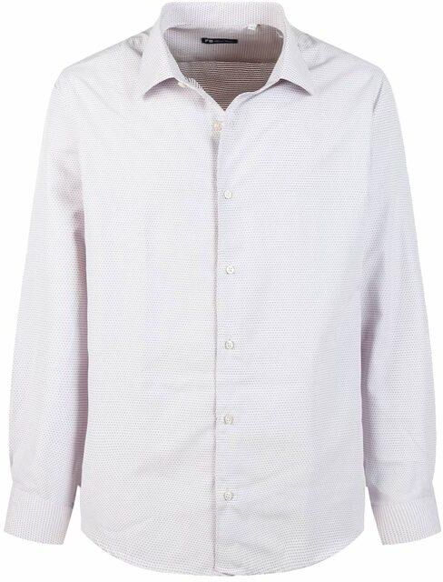 Fb Camicia slim fit da uomo a fantasia Camicie Classiche uomo Bianco taglia M