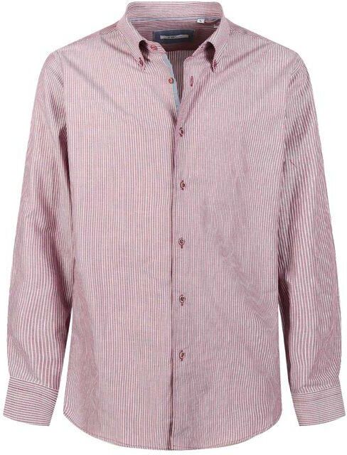 Fb Camicia slim fit da uomo a righe Camicie Classiche uomo Rosso taglia S