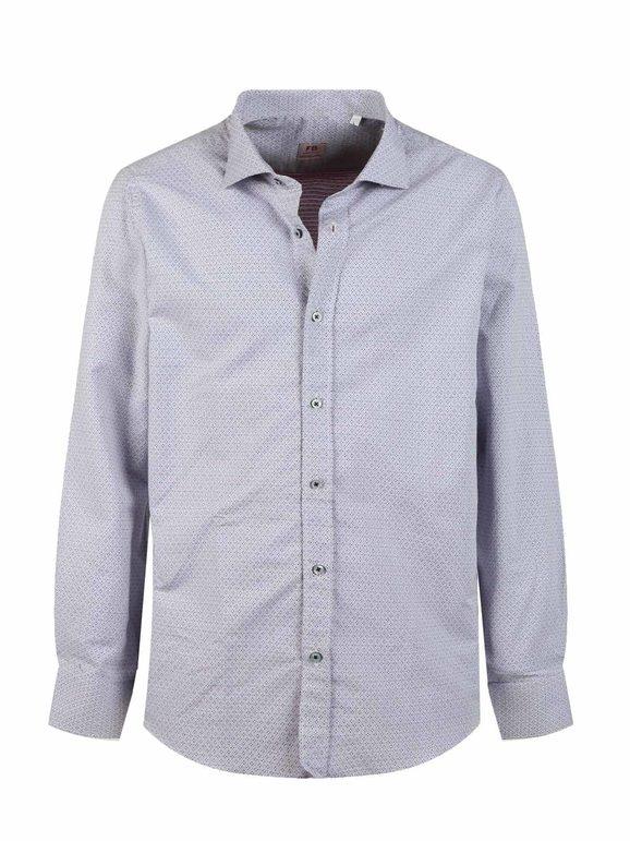 Fb Camicia slim fit uomo in cotone Camicie Classiche uomo Multicolore taglia XS