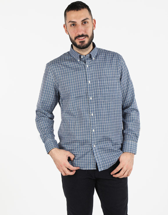 Sky Camicia uomo a maniche lunghe regular fit Camicie Classiche uomo Blu taglia XL