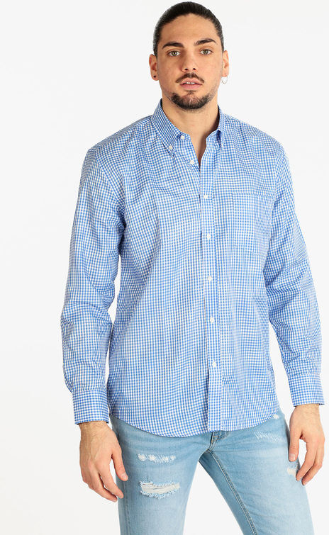 Sky Camicia uomo a quadretti Camicie uomo Blu taglia M