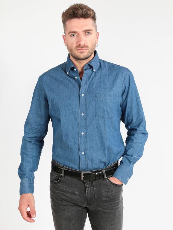 Coveri camicia uomo denim regular fit Camicie Classiche uomo Jeans taglia L