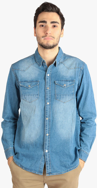 Yes Design Camicia uomo in jeans Camicie uomo Jeans taglia XXL