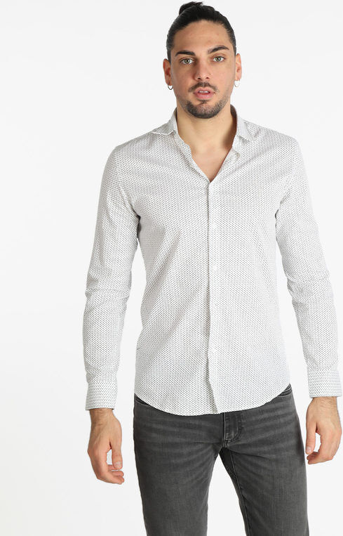 Lurvy Camicia uomo maniche lunghe in cotone Camicie Classiche uomo Bianco taglia XL