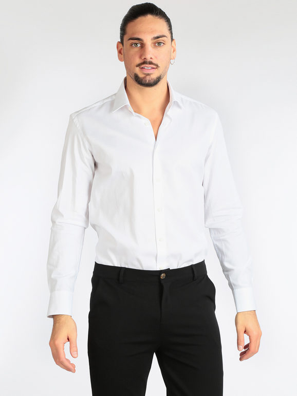 Edoardo Borghese Camicia uomo regular fit Camicie Classiche uomo Bianco taglia 42