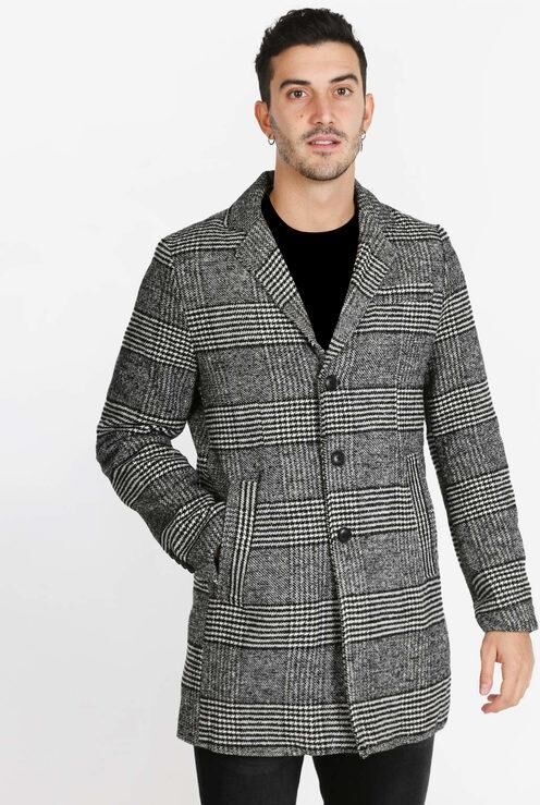 Solada Cappotto a quadri uomo Cappotto Classico uomo Grigio taglia XL