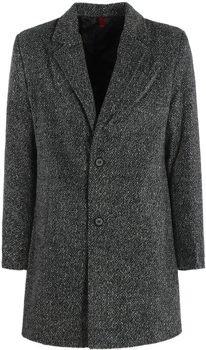 Solada Cappotto classico da uomo effetto lana Cappotto Classico uomo Grigio taglia XXL