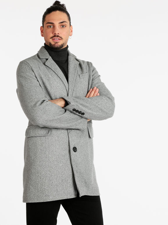 Ange Wear Cappotto classico da uomo Cappotto Classico uomo Grigio taglia XL