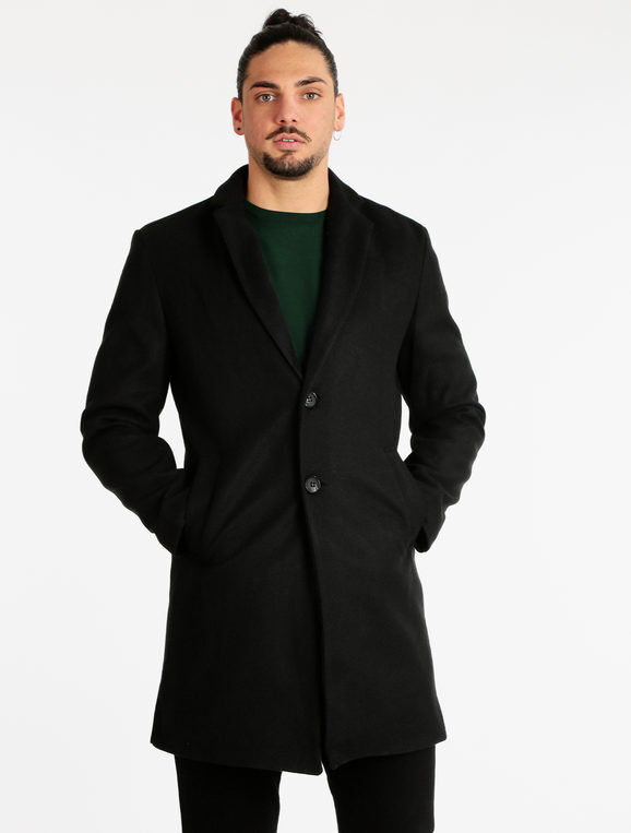 Ange Wear Cappotto da uomo classico Cappotto Classico uomo Nero taglia XL