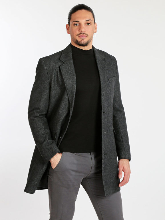 Enos Jeans Cappotto da uomo Cappotto Classico uomo Grigio taglia 50