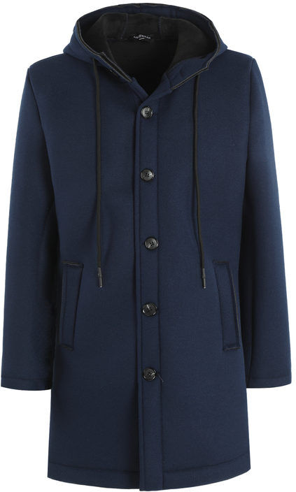 Ange Wear Cappotto uomo in panno con cappuccio Cappotto Classico uomo Blu taglia XL