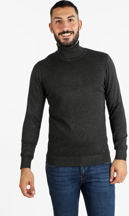 Baci & Abbracci Dolcevita in maglia da uomo Pullover uomo Grigio taglia XXL