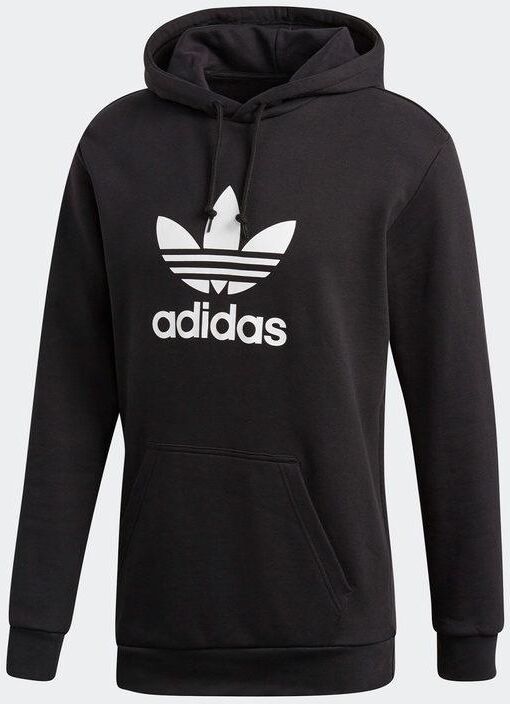 Adidas DT7964 TREFOIL HOODIE Felpa uomo con cappuccio Felpe uomo Nero taglia S