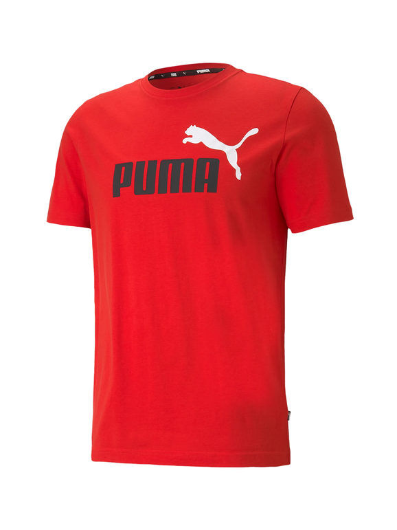 Puma ESS + 2 COL LOGO TEE T-shirt uomo manica corta T-Shirt Manica Corta uomo Rosso taglia XL