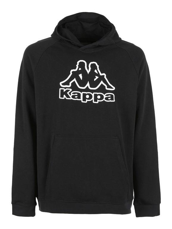 Kappa Felpa leggera con cappuccio e stampa disegno Felpe Leggere uomo Nero taglia XS