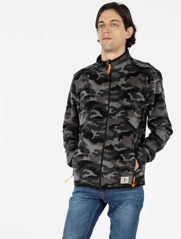 The People Rep Felpa militare da uomo in pile con zip Felpe Pesanti uomo Grigio taglia S