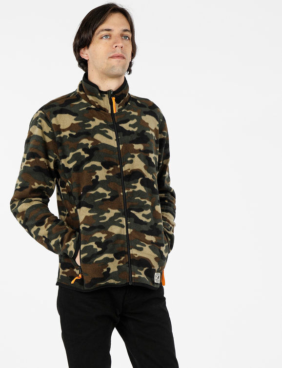 The People Rep Felpa militare da uomo in pile con zip Felpe Pesanti uomo Verde taglia S