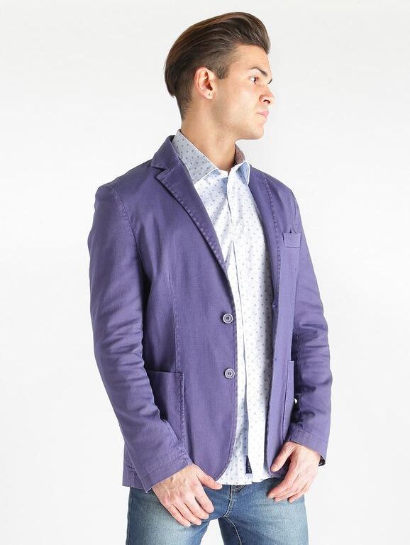 Crocefisso 12 Milano Giacca blazer in cotone Blazer uomo Blu taglia 46