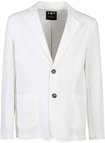 Renever Giacca in lino da uomo con bottoni Blazer uomo Bianco taglia 3XL