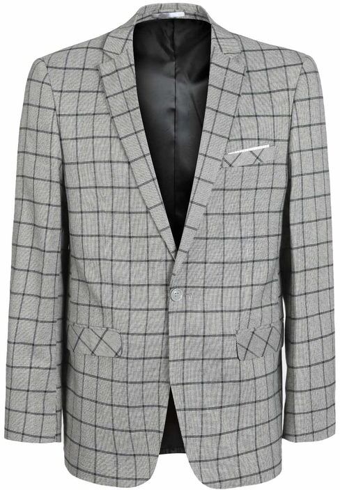 Radaus Giacca uomo elegante a quadri Blazer uomo Grigio taglia 48