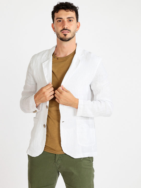 Renever Giacca uomo in lino Blazer uomo Bianco taglia XXL