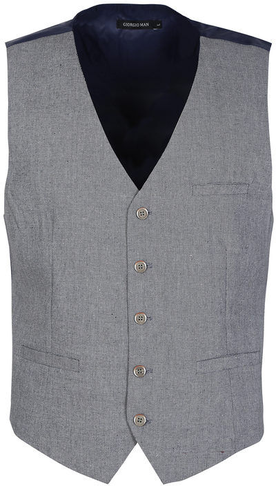 Giorgio Man Gilet elegante da uomo Smanicato uomo Blu taglia S