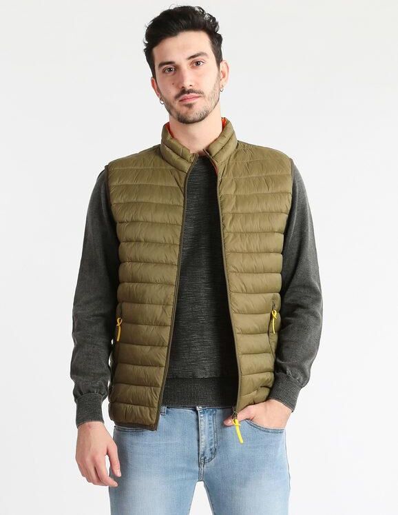 Be Board Gilet imbottito collo alto Smanicato uomo Verde taglia M