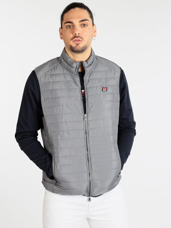 Baci & Abbracci Gilet imbottito uomo Smanicato uomo Grigio taglia S