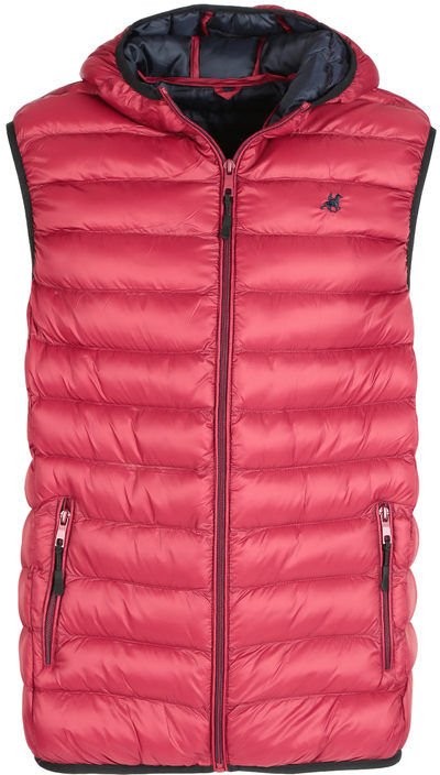 U.S. Grand Polo Gilet uomo imbottito con cappuccio Smanicato uomo Rosso taglia M