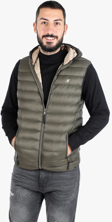 U.S. Grand Polo Gilet uomo imbottito con cappuccio Smanicato uomo Verde taglia XXL